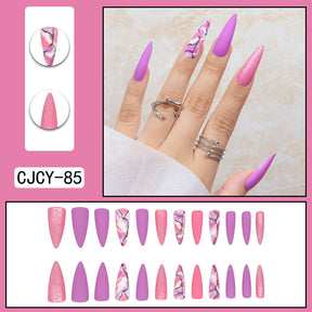 Detachable Long Nail Tips for Elegant Manicures