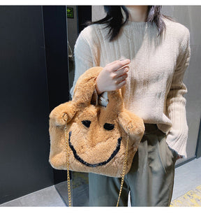 Cute Fuzzy Shoulder Bag Women's Fall Fashion