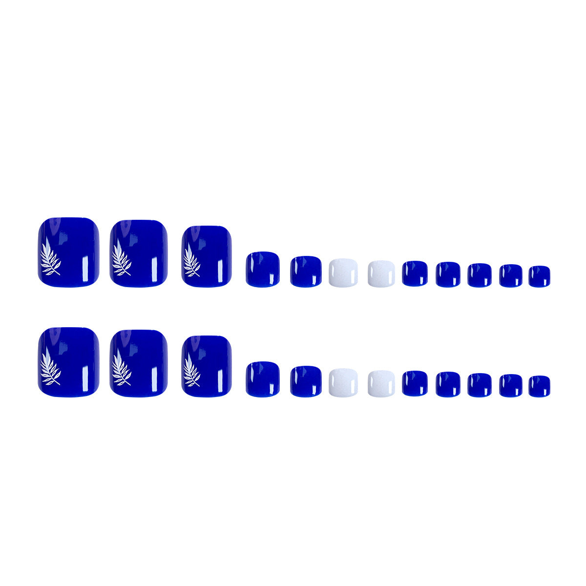 Solid Sapphire Blue Toe Nail Stickers