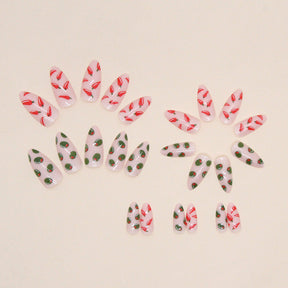 Almond Shape Red Chili Nails, Cute and INS Style