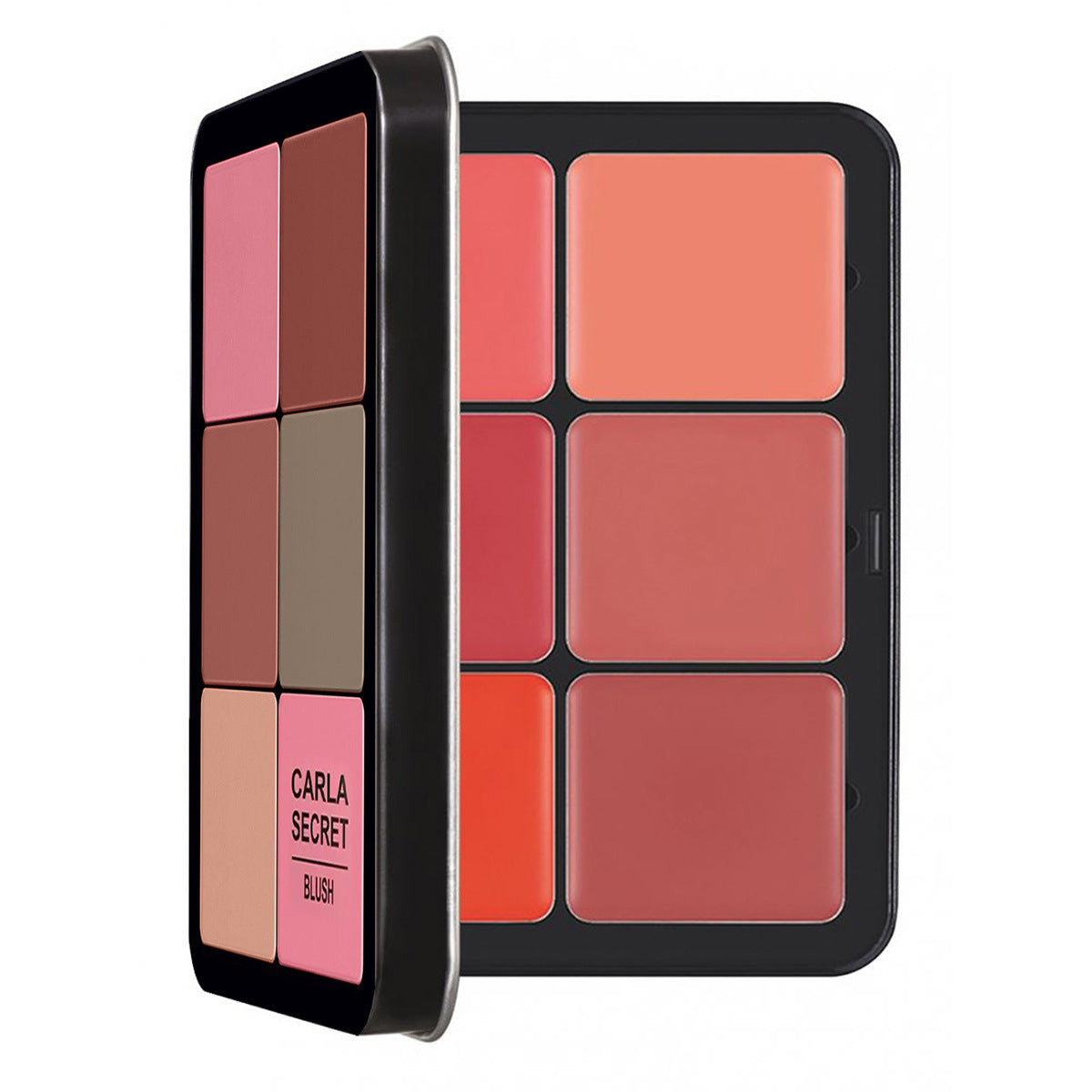 12-Color Iron Box Blush Palette - Matte & Shimmer Long-Lasting