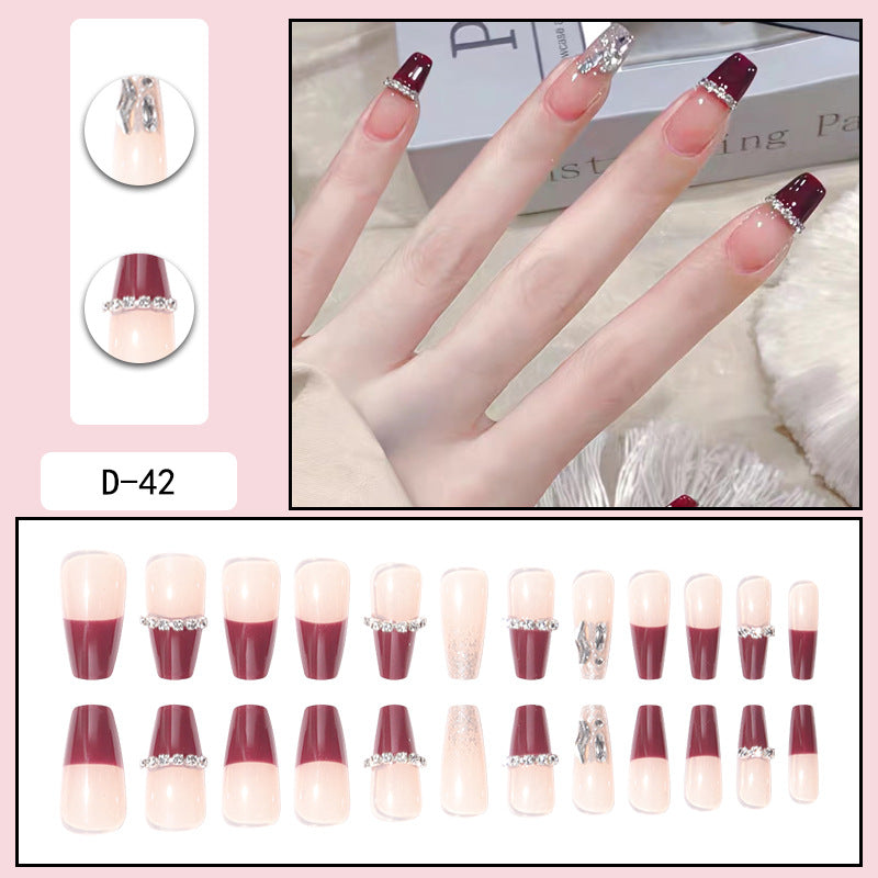 24-Piece Diamond Accent Wearable Nail Extensions