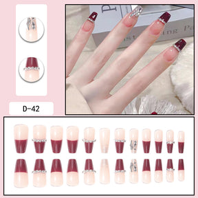 24-Piece Diamond Accent Wearable Nail Extensions