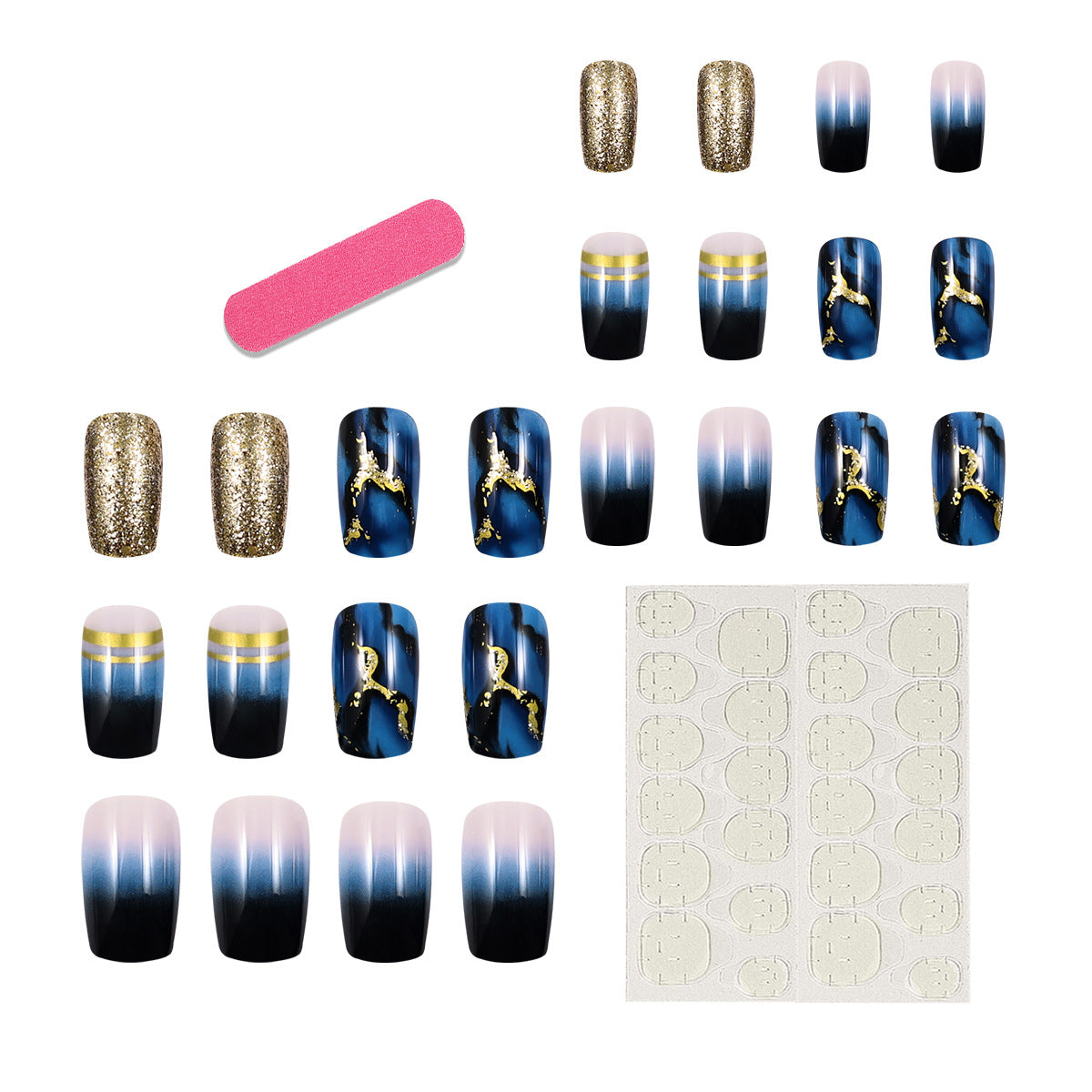 Blue Gradient Removable Nail Tips