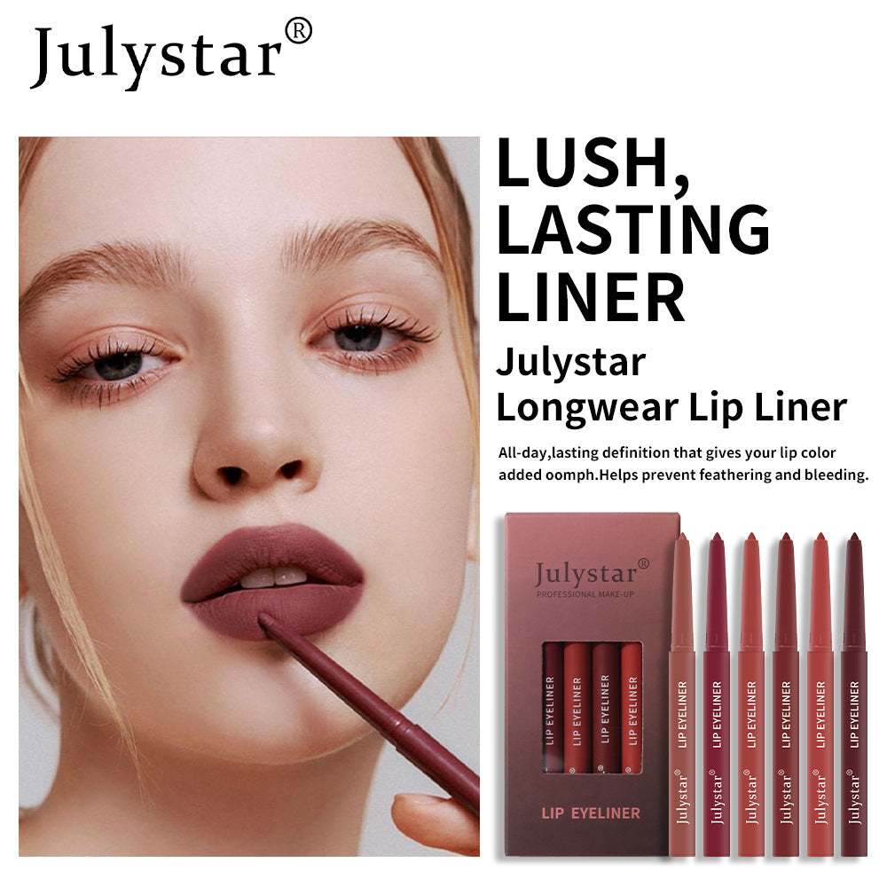 Waterproof Non-Smudging Lip Pencil Set