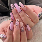 Long Cartoon Style Removable Nail Stickers