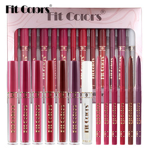 6+7 Lip Liner and Lip Gloss Set - Matte