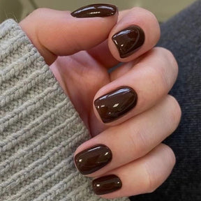 24-Piece Classic Solid Color Wearable Nail Tips