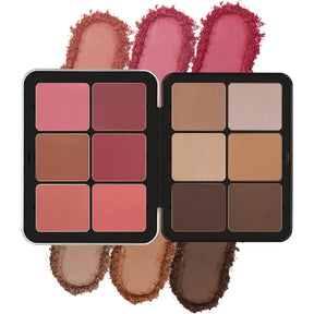 12-Color Blush Palette - Matte & Shimmer, High-End Finis