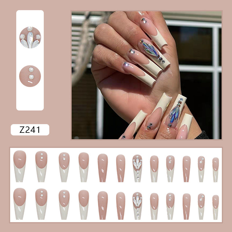 Long Ballet-Style Pre-Made Nail Extensions