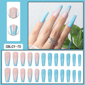 Detachable Long Nail Tips for Elegant Manicures