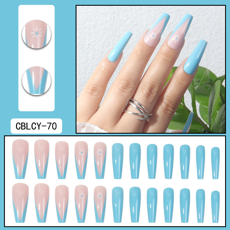 Detachable Long Nail Tips for Elegant Manicures