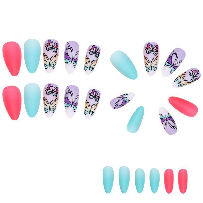 Colorful Butterfly Wearable Nail Tips