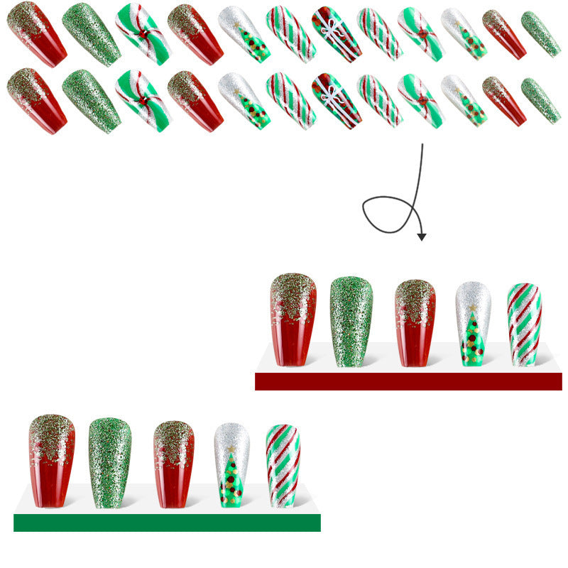 Christmas Nail Decals - European Style, Mid-Length