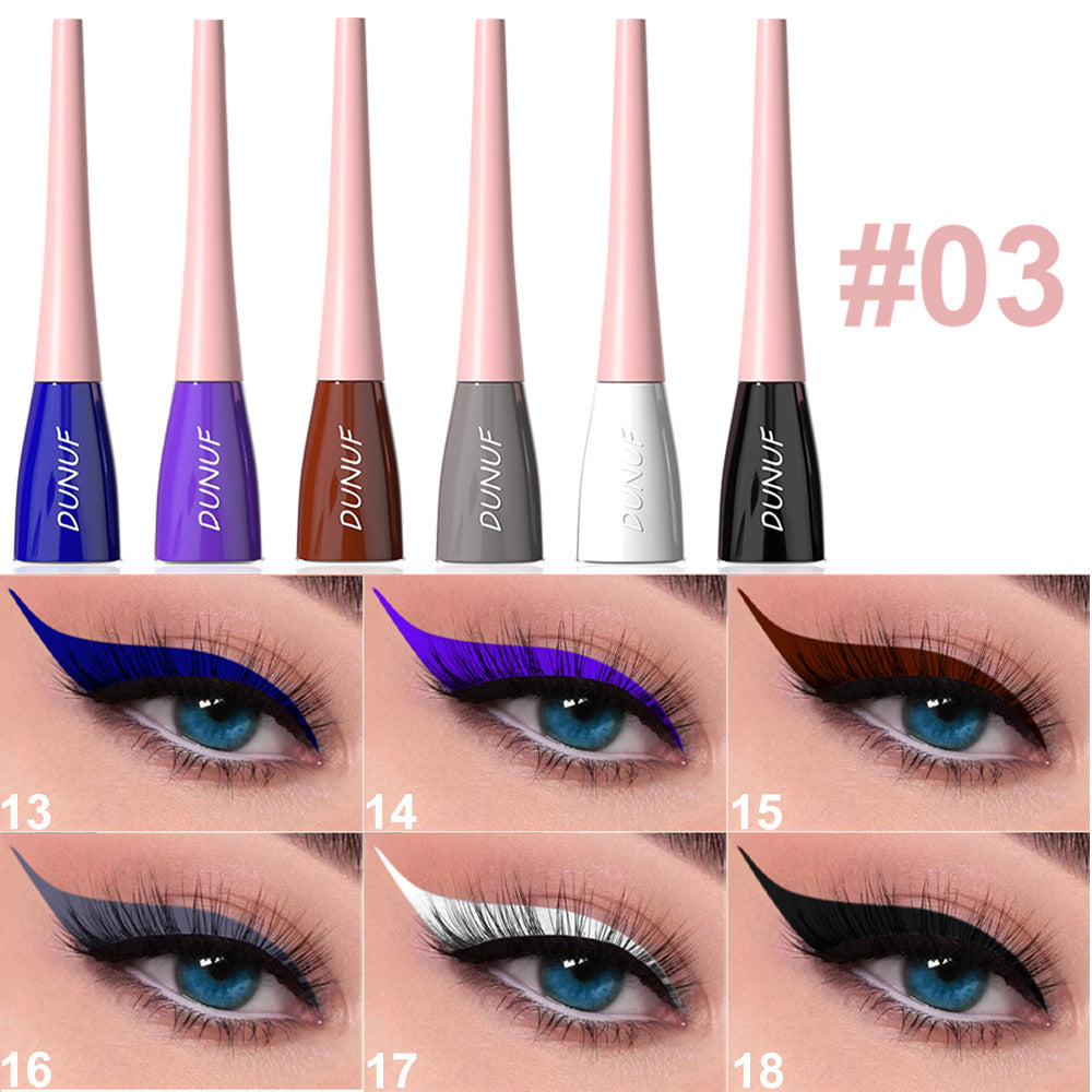 DUNUF 6-Piece Long-Lasting Waterproof Colored Eyeliner Set