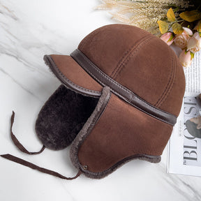 Winter Sheepskin Aviator Hat with Ear Protection