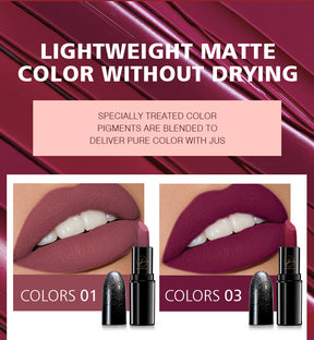 6-Color Matte Lipstick Set - Long-Lasting