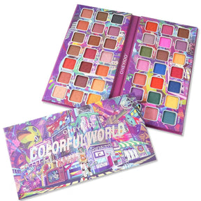 42-Color Anime Pattern Eye Shadow Palette - Matte & Shimmer