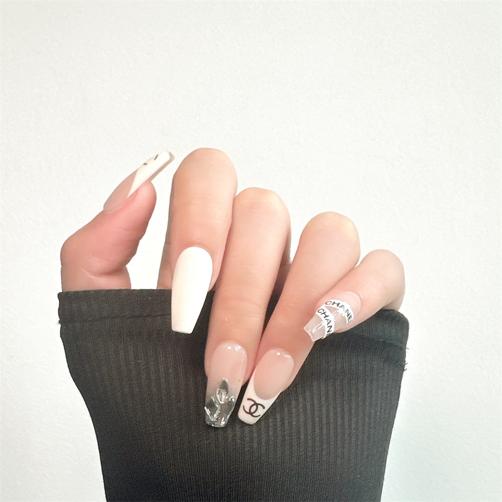 Chic Handmade Full-Diamond Teenage Spring Fall Nails, Versatile and Trendy Student-Friendly Nail Patches