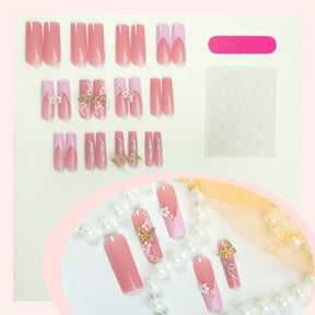 24-Piece Drop Resin Butterfly Line Fall Nails