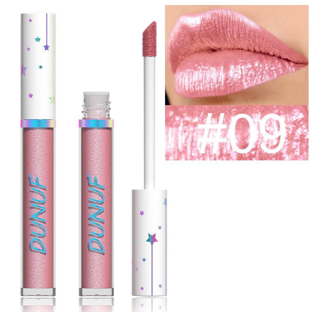 12-Color Shimmer Long-Lasting Waterproof Lip Gloss