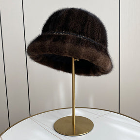 Warm Mink Fur Winter Bucket Hat - Stylish & Versatile