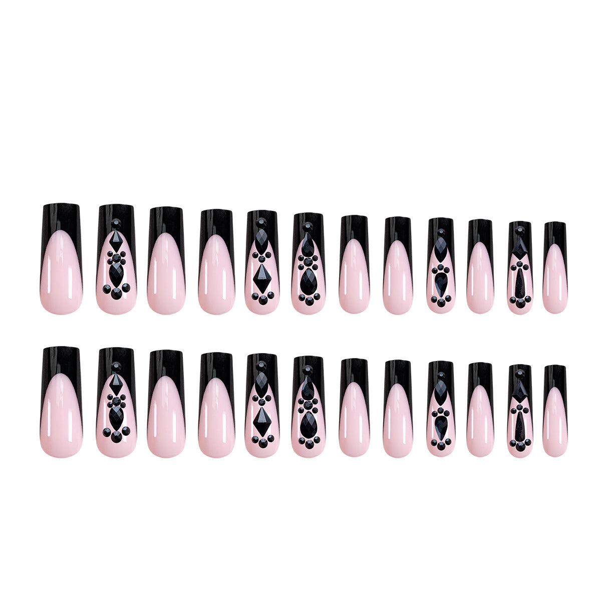 Sweet and Cool Mid-Length French Nail Stickers