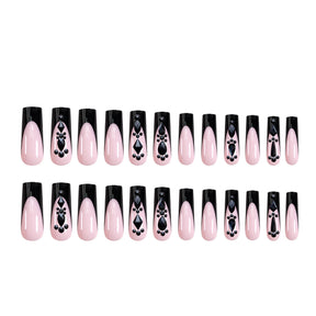 Sweet and Cool Mid-Length French Nail Stickers