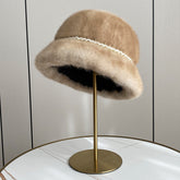 Warm Mink Fur Winter Bucket Hat - Stylish & Versatile