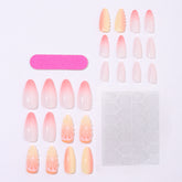 Fruit Themed Almond Shape 3D Drip Resin Nails