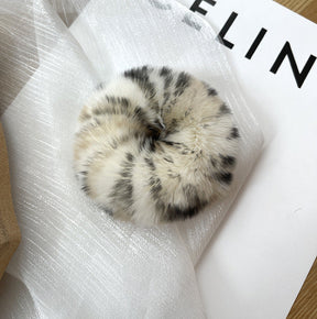 Real Rabbit Fur Hair Tie Winter Fashion Accessory