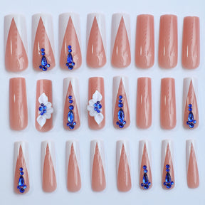 24-Piece Extra Long Water Pipe Nail Tips, Detachable