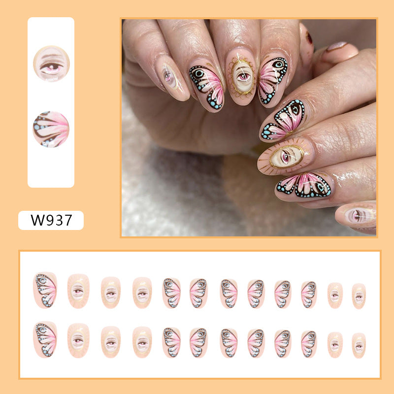 Oval Nails, Halloween Totem Mystery Eyes Design