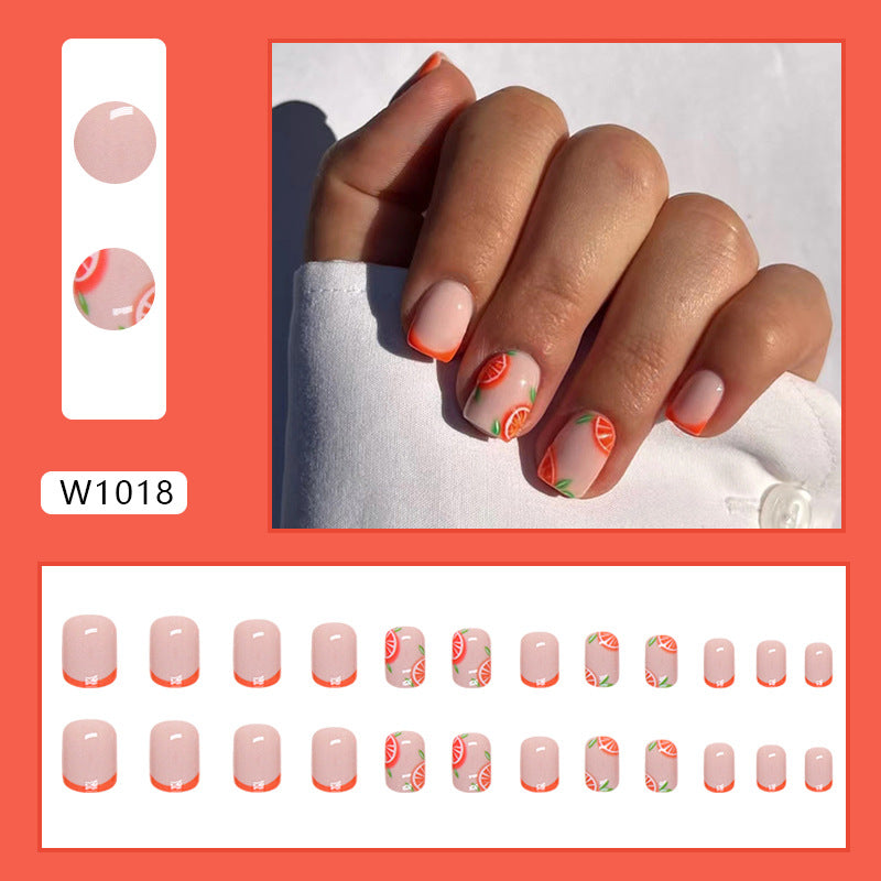 Short Adorable Orange Nails, Fresh and Vibrant for Spring/Summer