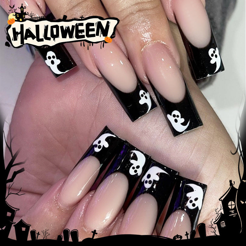 Mystical Faceless Monster Nail Art for Halloween