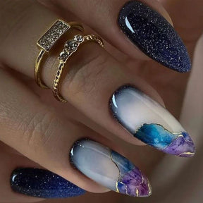 Chinese Style Marble Gradient Nail Tips