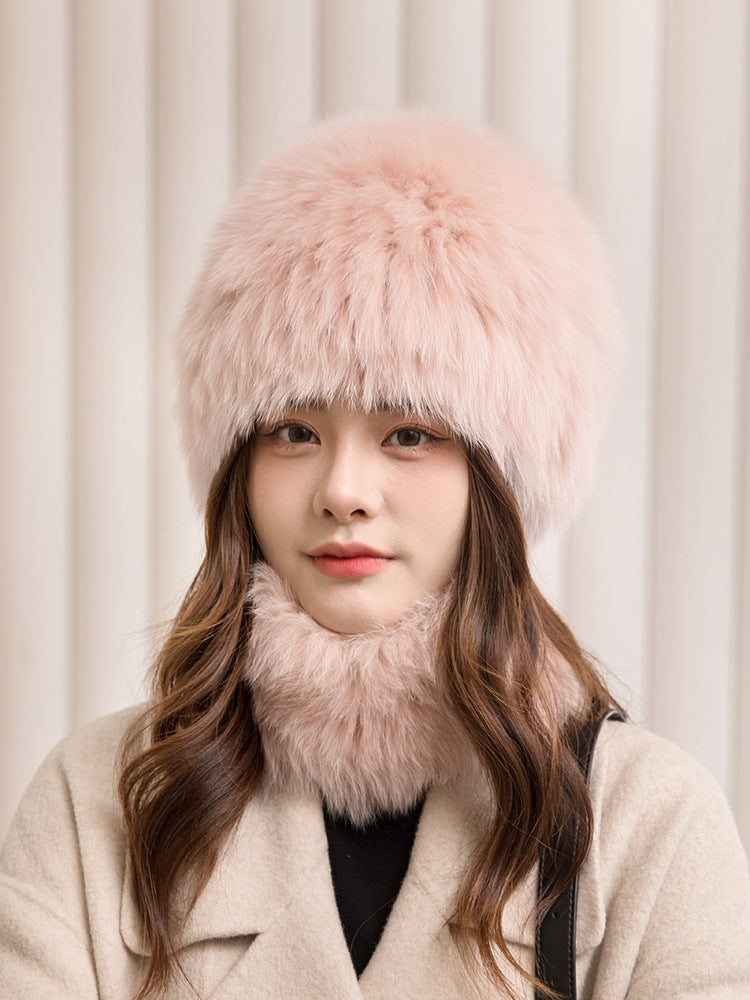 Cute Fox Fur Ear Flap Hat - Winter Warmth