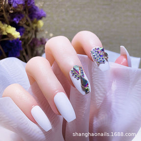 Translucent Pink Gold-Edged Nail Stickers for Sweet Look