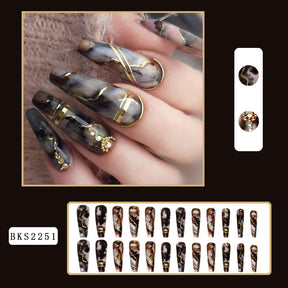 Dark Marble Gradient INS Style Nail Tips