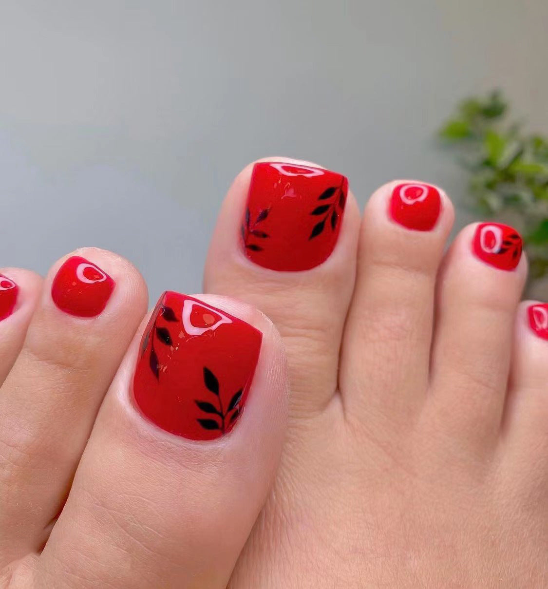 Removable Toe Nail Art, Wear-On Foot Nails