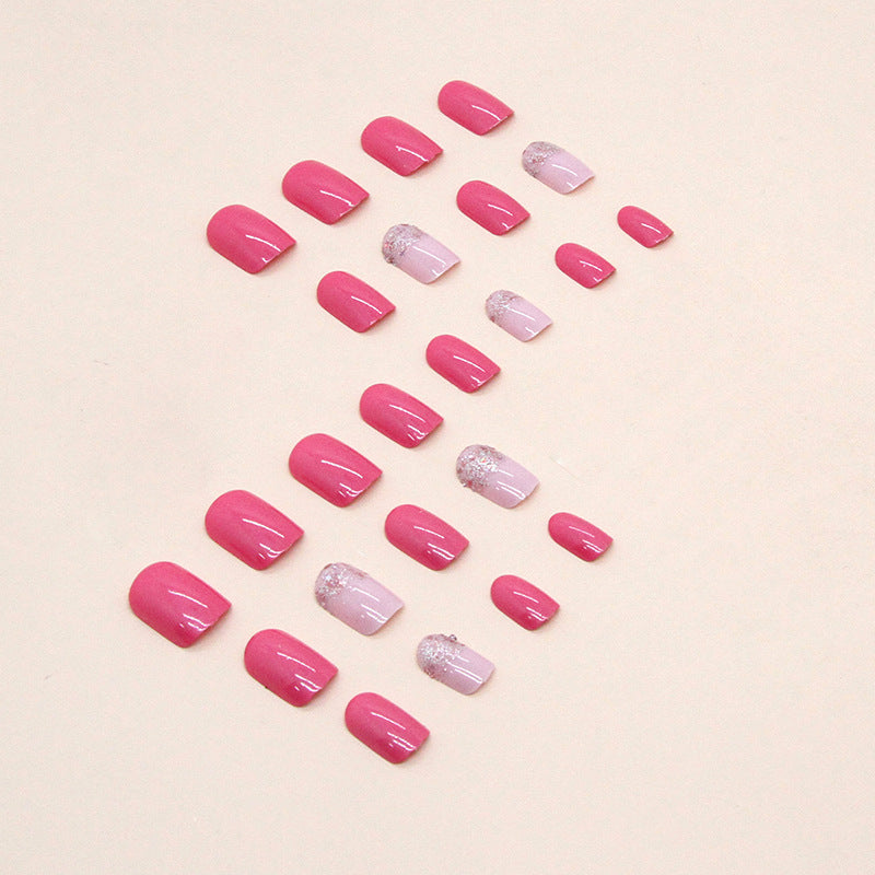 24-Piece Barbie Pink Solid Sweet Fall Nails