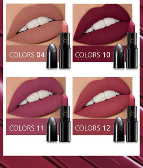 6-Color Matte Lipstick Set - Long-Lasting