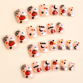 Short Halloween Wearable Nails 24-Piece Set