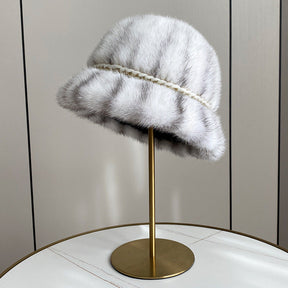 Warm Mink Fur Winter Bucket Hat - Stylish & Versatile