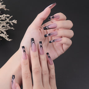 Detachable Long Nail Tips for Elegant Manicures