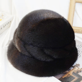 Warm Mink Fur Fisherman Hat - Stylish Winter Accessory