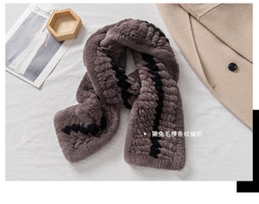 Warm Real Rabbit Fur Scarf - Winter Accessory