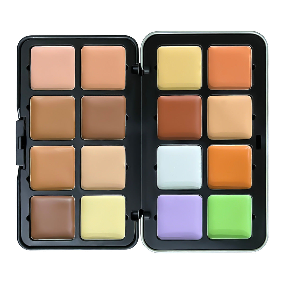 12-Color Blush Palette - Matte, Shimmer, Highlight, Conceal