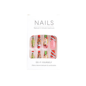 Ballet Shape Christmas Hat Cartoon False Nails