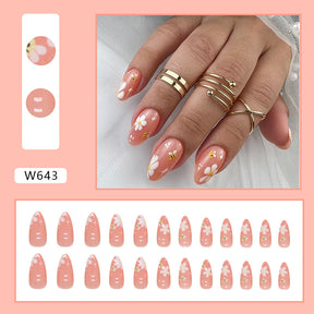 Cute Daisies Bees Nails Kid-Friendly Fresh Ins Style Wearable Nails